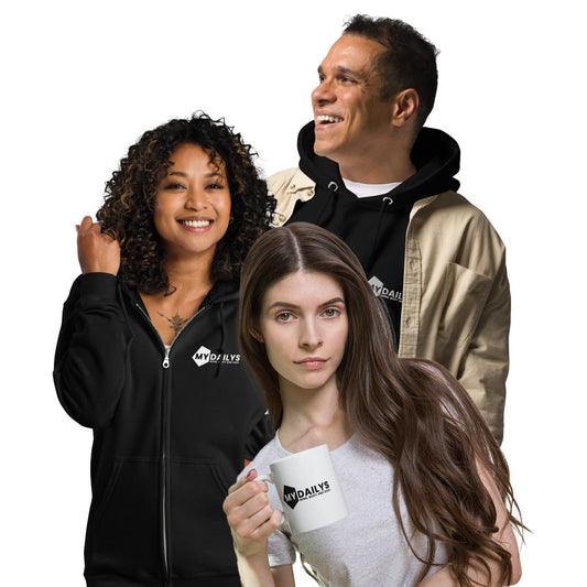 Wear the Change – motivational clothing for wellness, mindset, and self-improvement. Diverse models wearing My Dailys apparel.