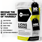 Lions Mane Supplement | Vegan Capsules | My Dailys Health Wellness