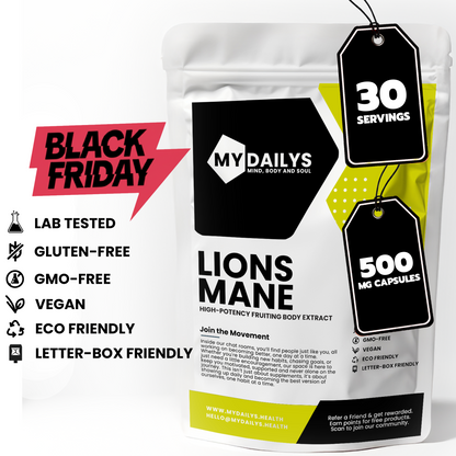 Lions Mane Supplement | Vegan Capsules | My Dailys Health Wellness