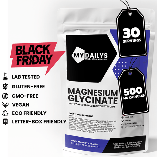 Magnesium Glycinate Supplement | Vegan Capsules | My Dailys Health Wellness
