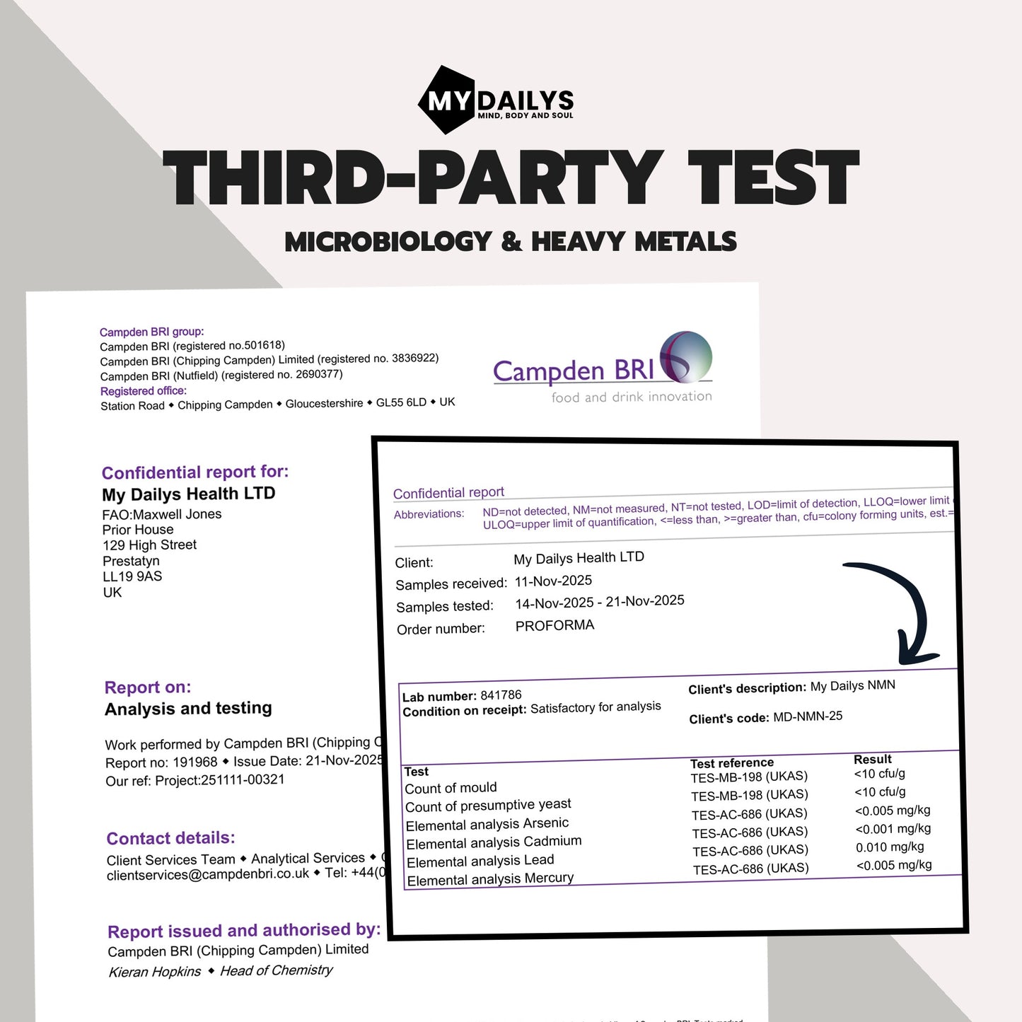 NMN Supplement | Vegan Capsules | My Dailys Health Wellness