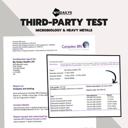 NMN Supplement | Vegan Capsules | My Dailys Health Wellness