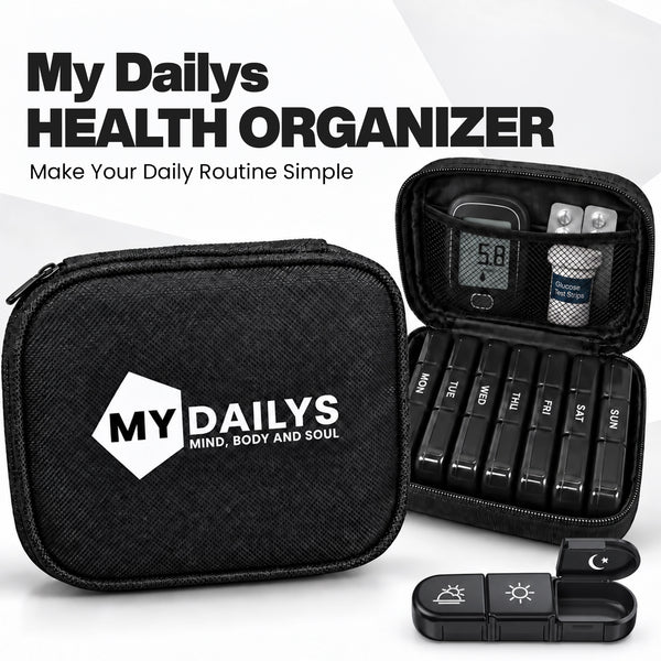 Weekly Pill Organiser 7 Day Supplement Travel Bag Morning Afternoon and Night