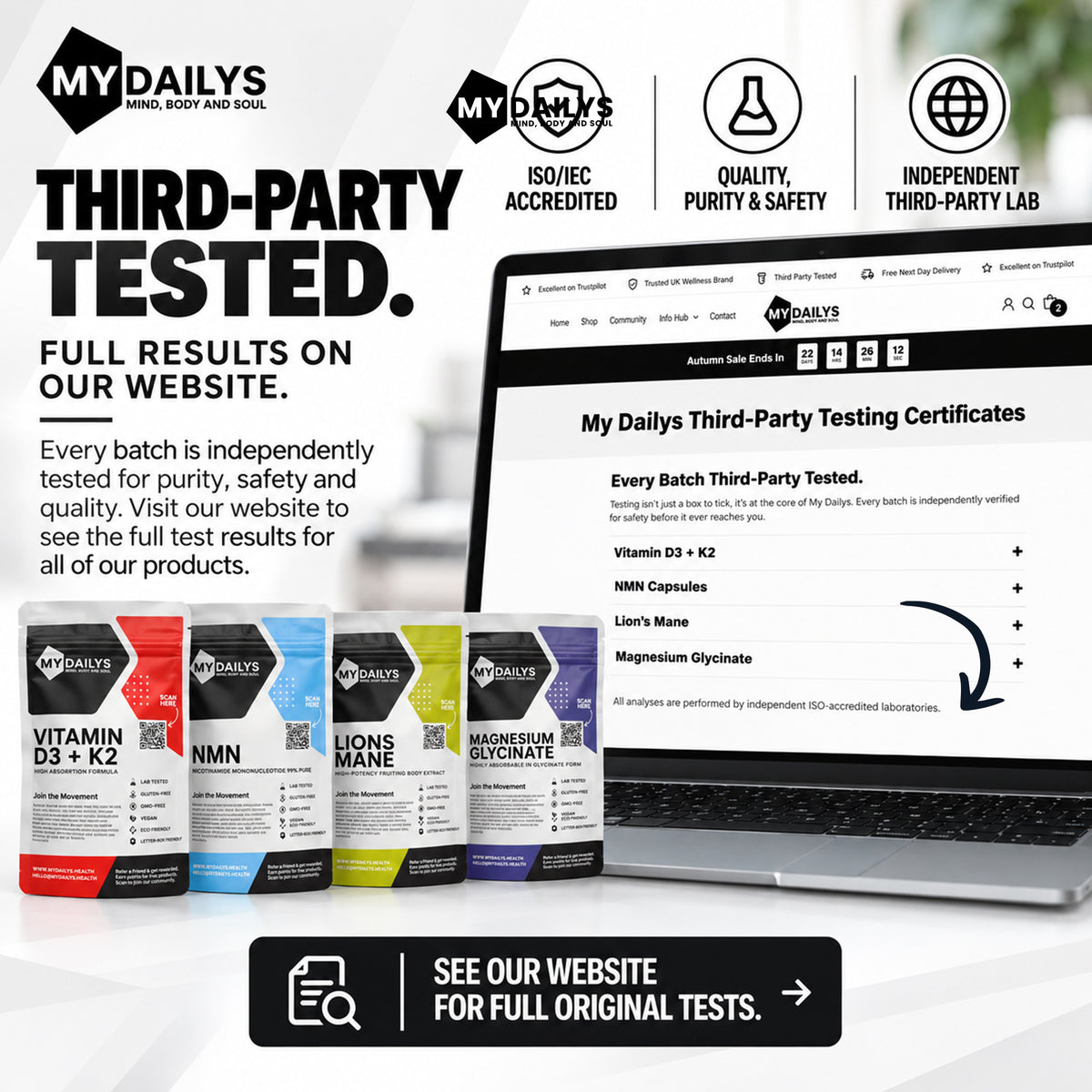 My Dailys Focus & Sleep Bundle – Lion’s Mane & Magnesium Glycinate Supplements